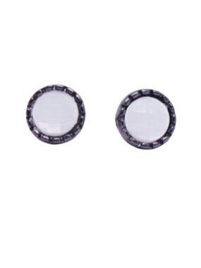 Black stud earrings hypoallergenic nickle and lead free‎
